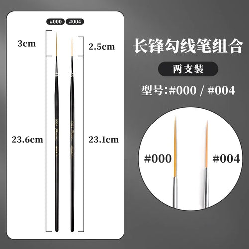1/2/3/5pcs Rigger Artist Paint Brush Extra Long Fine Point Liner Tip