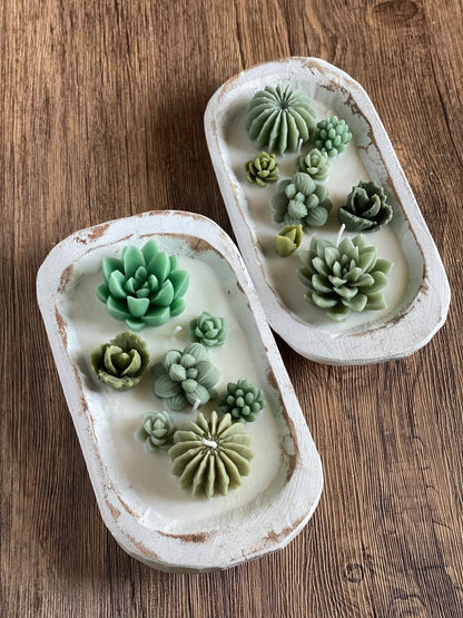 Arizona Dream Cactus Wooden Bowl Candle | Hand-Poured Desert Scent