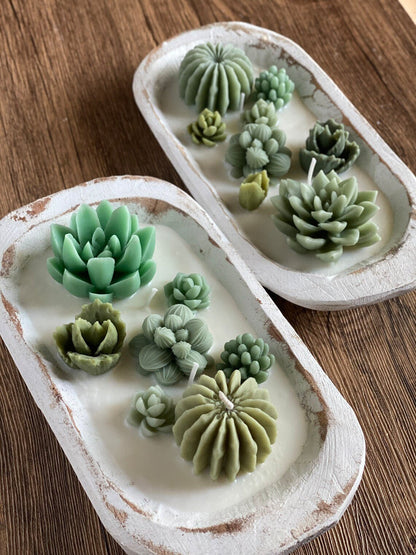 Arizona Dream Cactus Wooden Bowl Candle | Hand-Poured Desert Scent