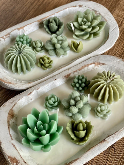 Arizona Dream Cactus Wooden Bowl Candle | Hand-Poured Desert Scent